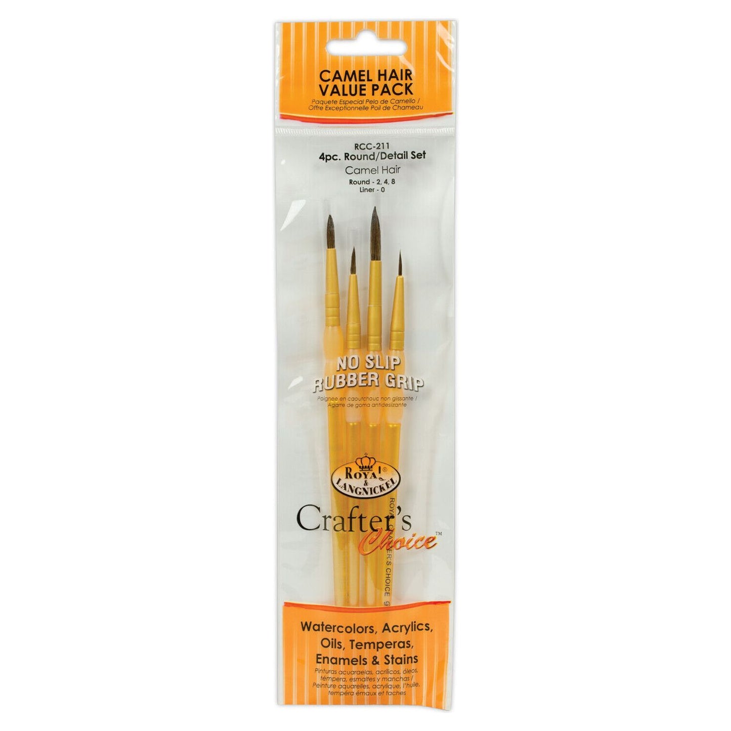 Royal Langnickel Crafter's Choice Artists Soft Grip Paint Brushes Variety Packs