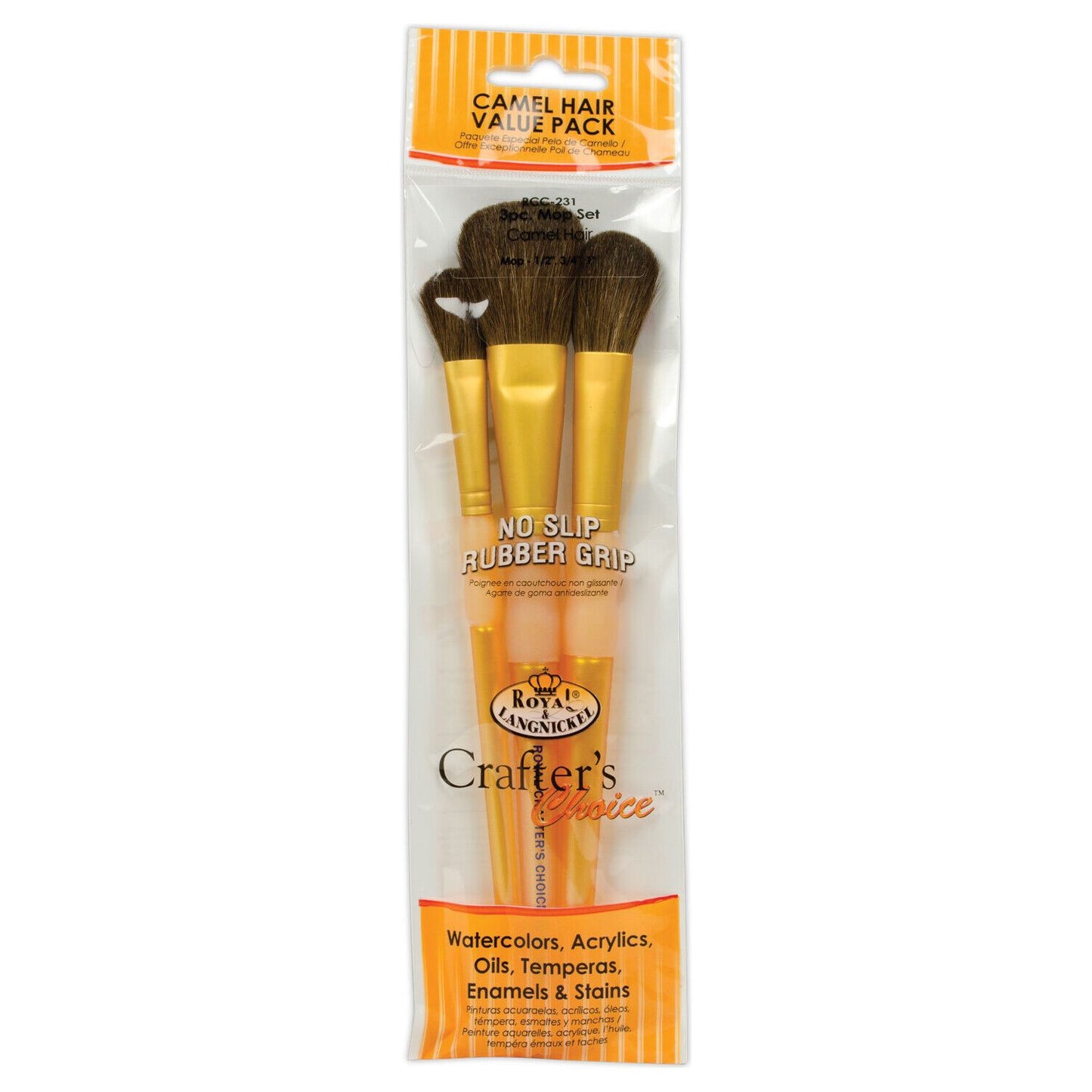 Royal Langnickel Crafter's Choice Artists Soft Grip Paint Brushes Variety Packs