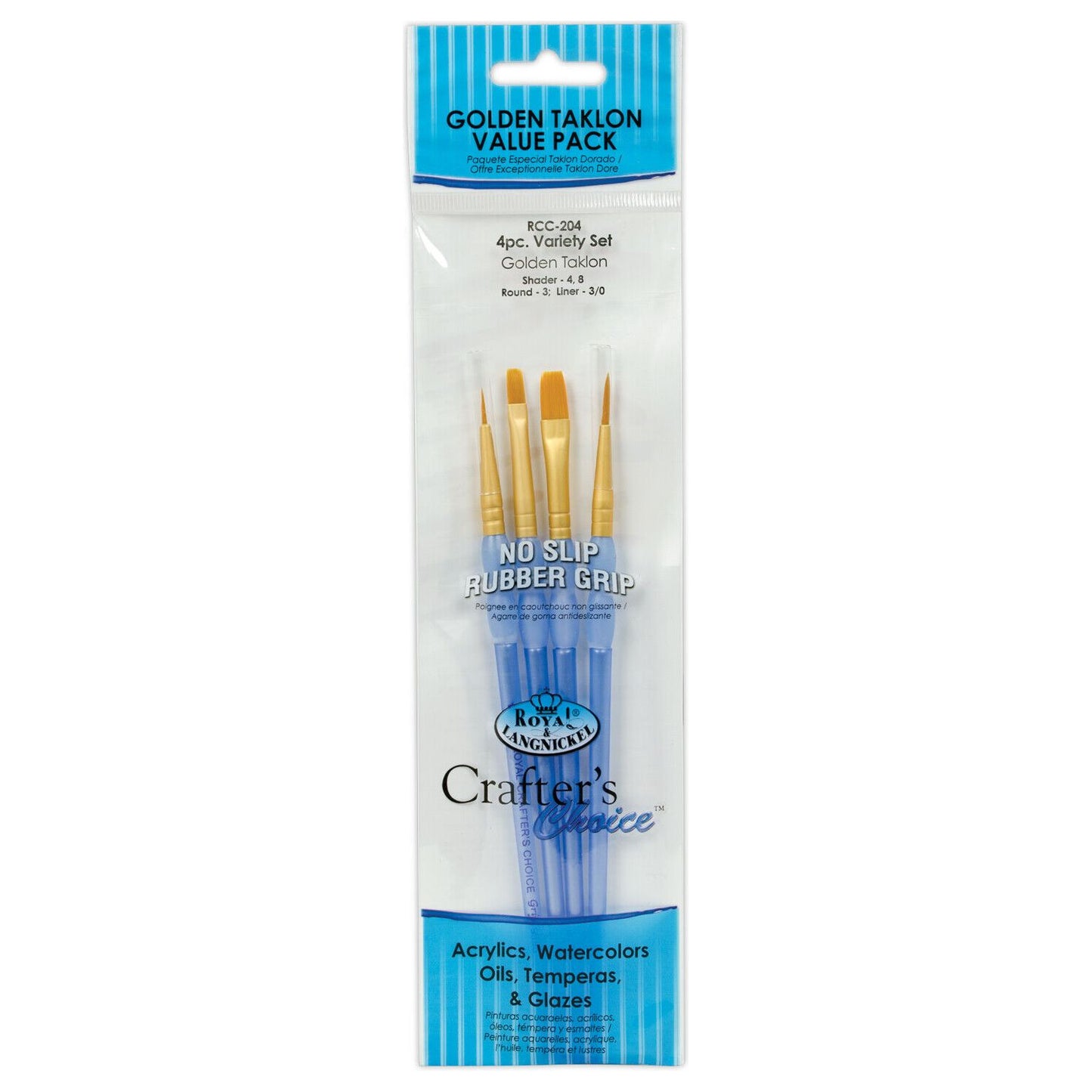 Royal Langnickel Crafter's Choice Artists Soft Grip Paint Brushes Variety Packs