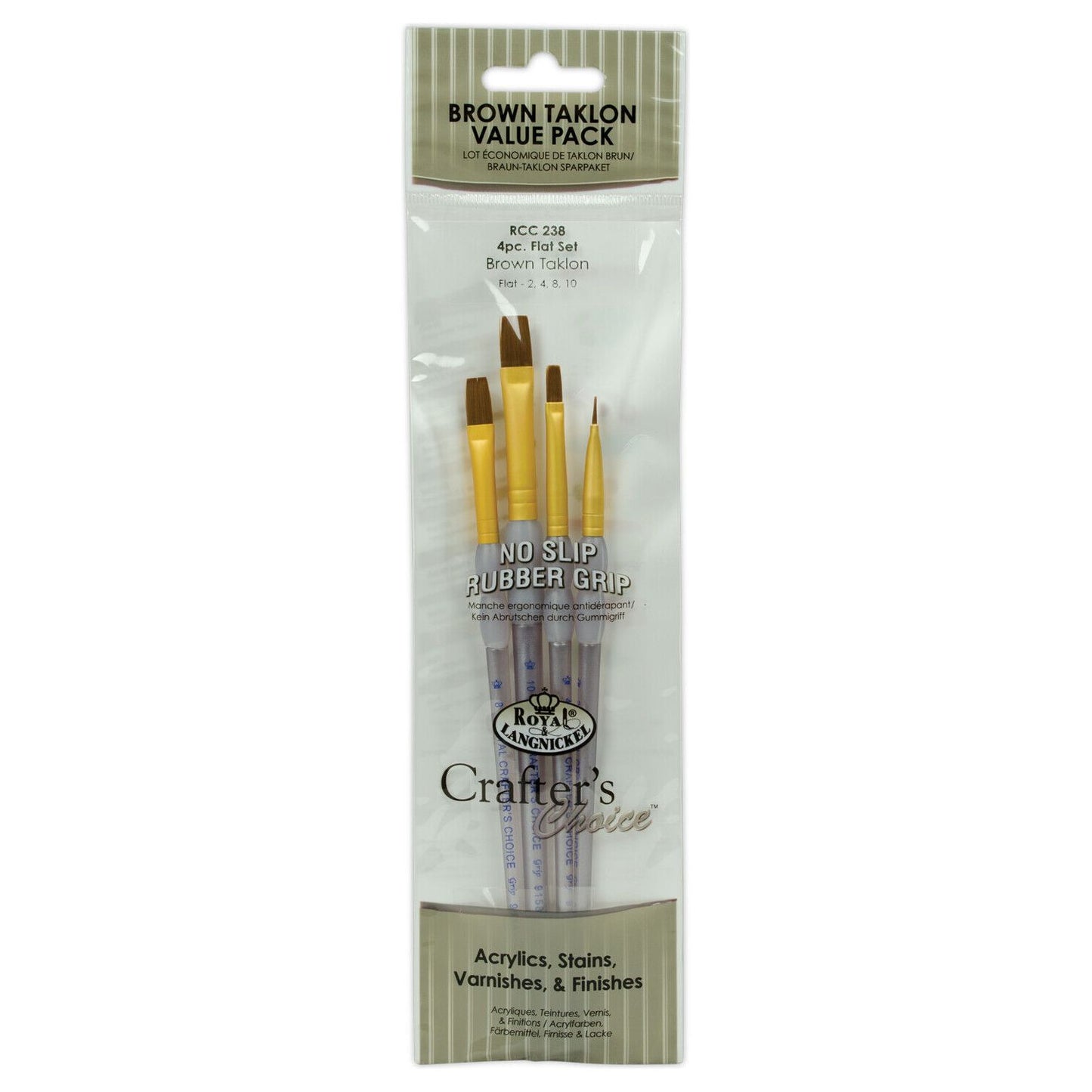 Royal Langnickel Crafter's Choice Artists Soft Grip Paint Brushes Variety Packs