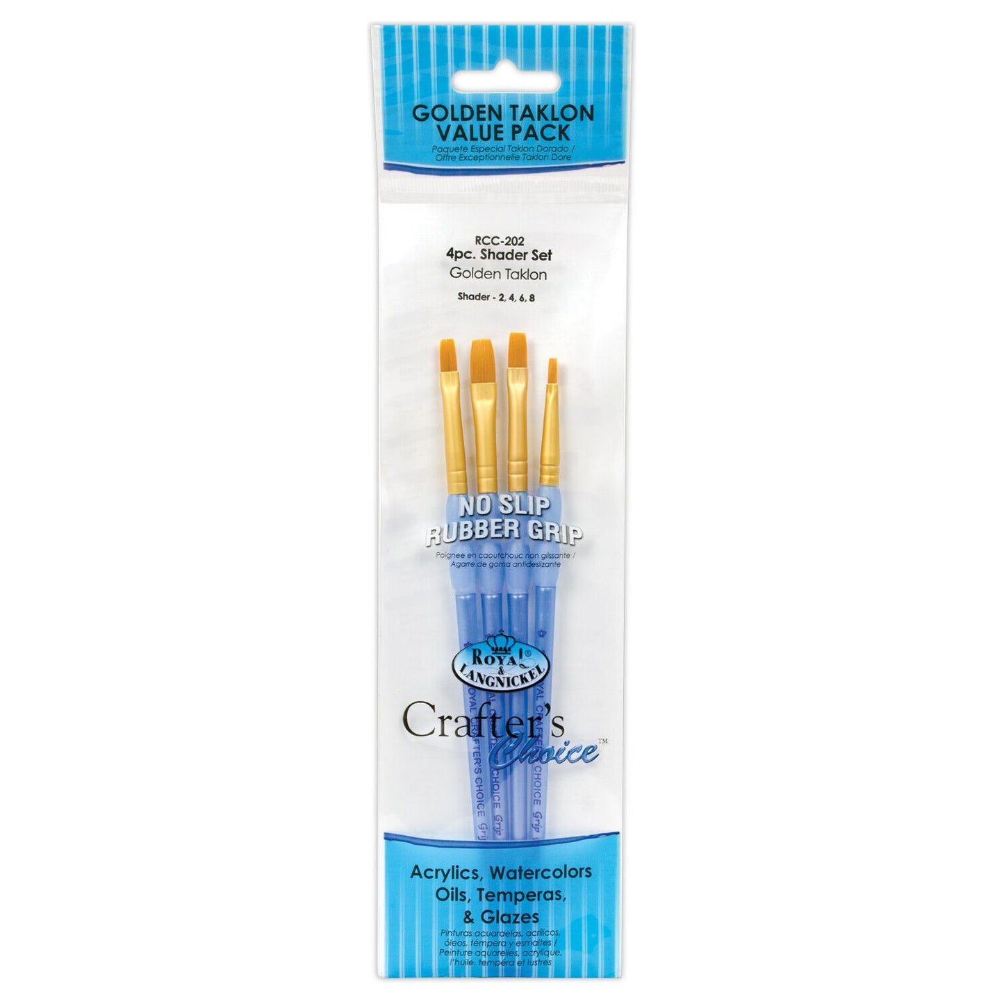 Royal Langnickel Crafter's Choice Artists Soft Grip Paint Brushes Variety Packs