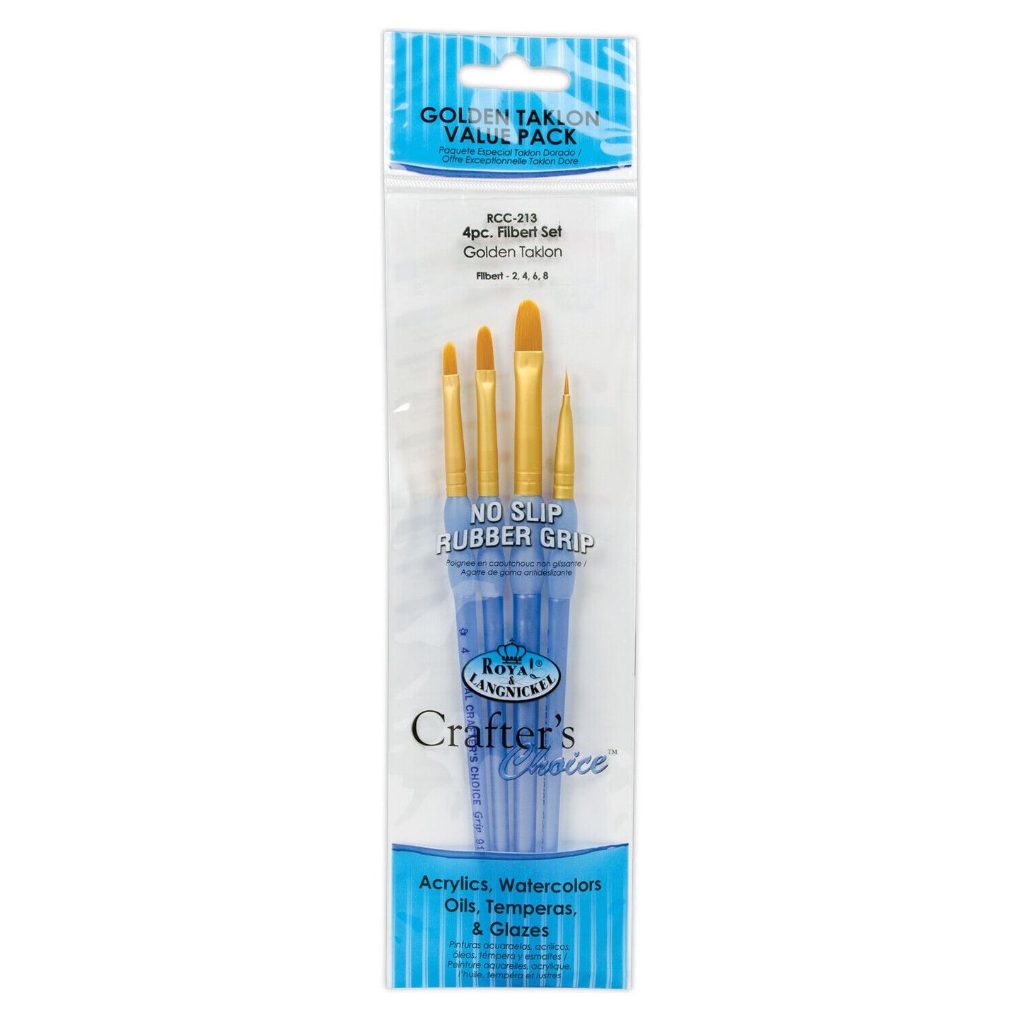 Royal Langnickel Crafter's Choice Artists Soft Grip Paint Brushes Variety Packs