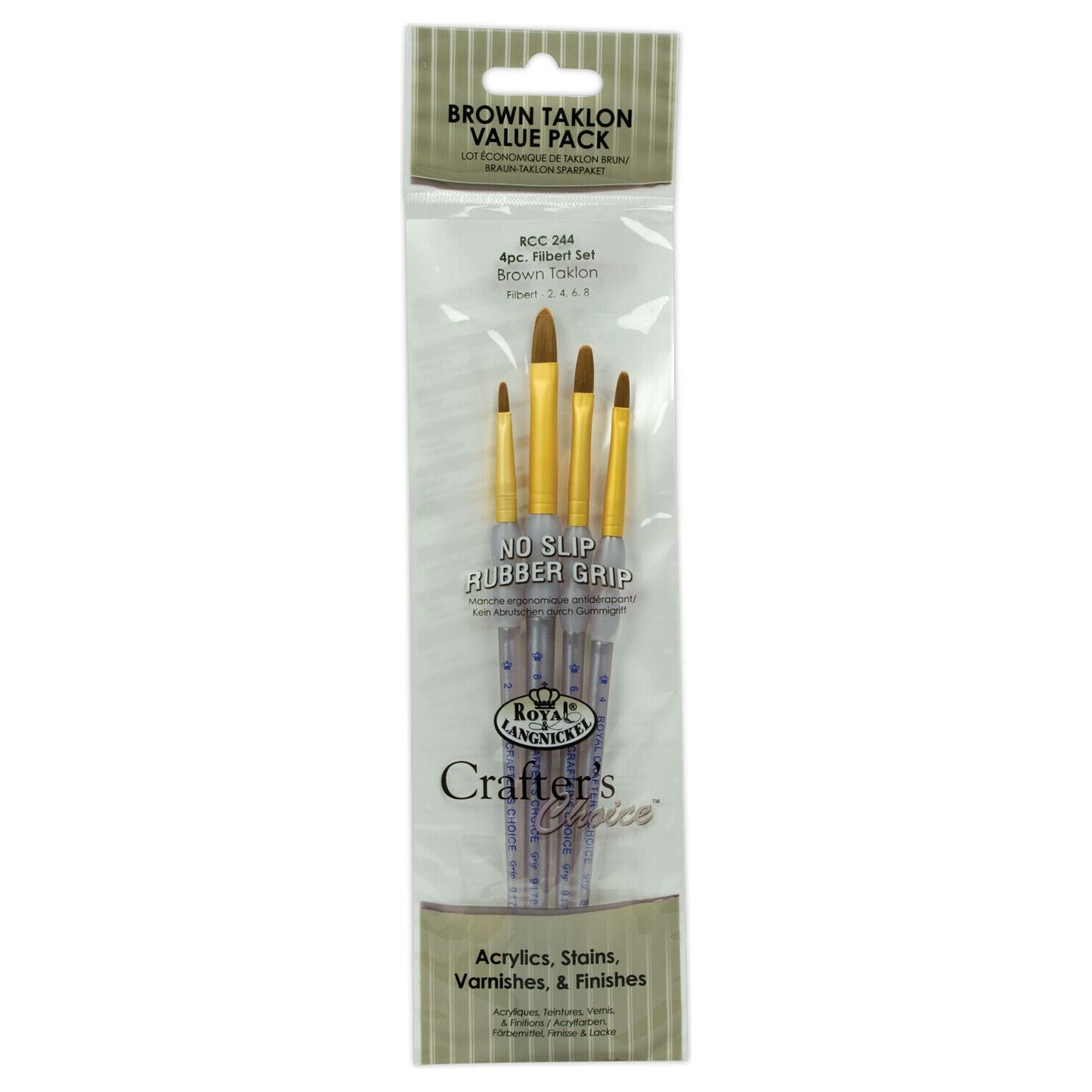 Royal Langnickel Crafter's Choice Artists Soft Grip Paint Brushes Variety Packs