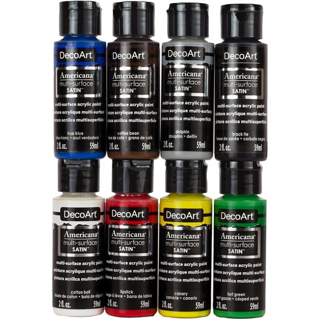 DecoArt Americana Multi-Surface Satin Acrylic Paint Durable Finish 2oz 59ml size