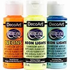 DecoArt Americana Neon Fluorescent and Neon Lights Acrylic Paint 2oz 59ml bottle