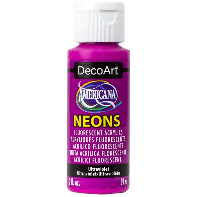 DecoArt Americana Neon Fluorescent and Neon Lights Acrylic Paint 2oz 59ml bottle