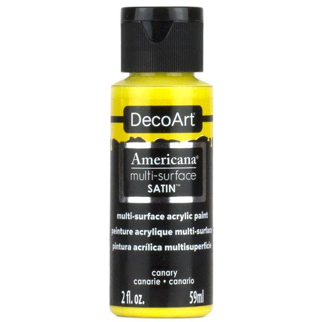 DecoArt Americana Multi-Surface Satin Acrylic Paint Durable Finish 2oz 59ml size