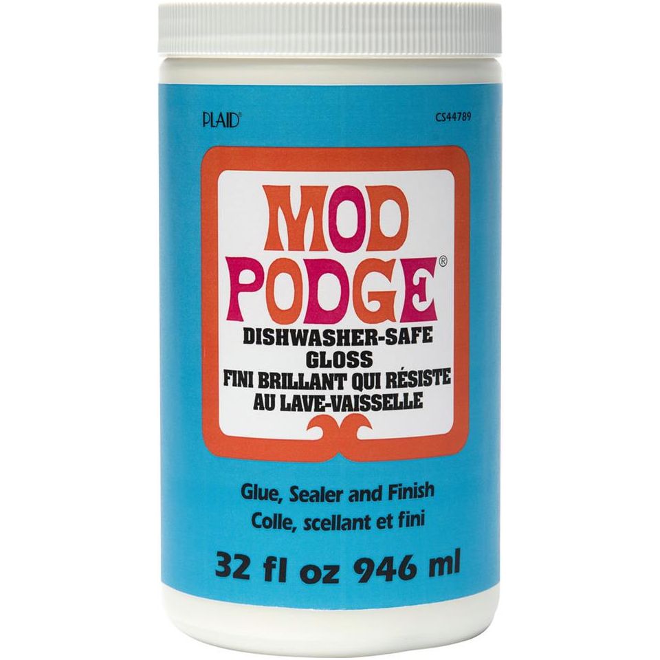 Mod Podge Dishwasher Safe Gloss 32oz Large Size Decoupage - Glue Sealer Varnish