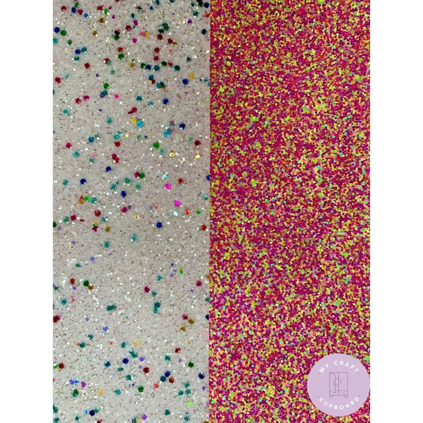 Holographic Chunky Glitter Fabric Sheet A4 Sparkly Sheet Craft and Hair Bows