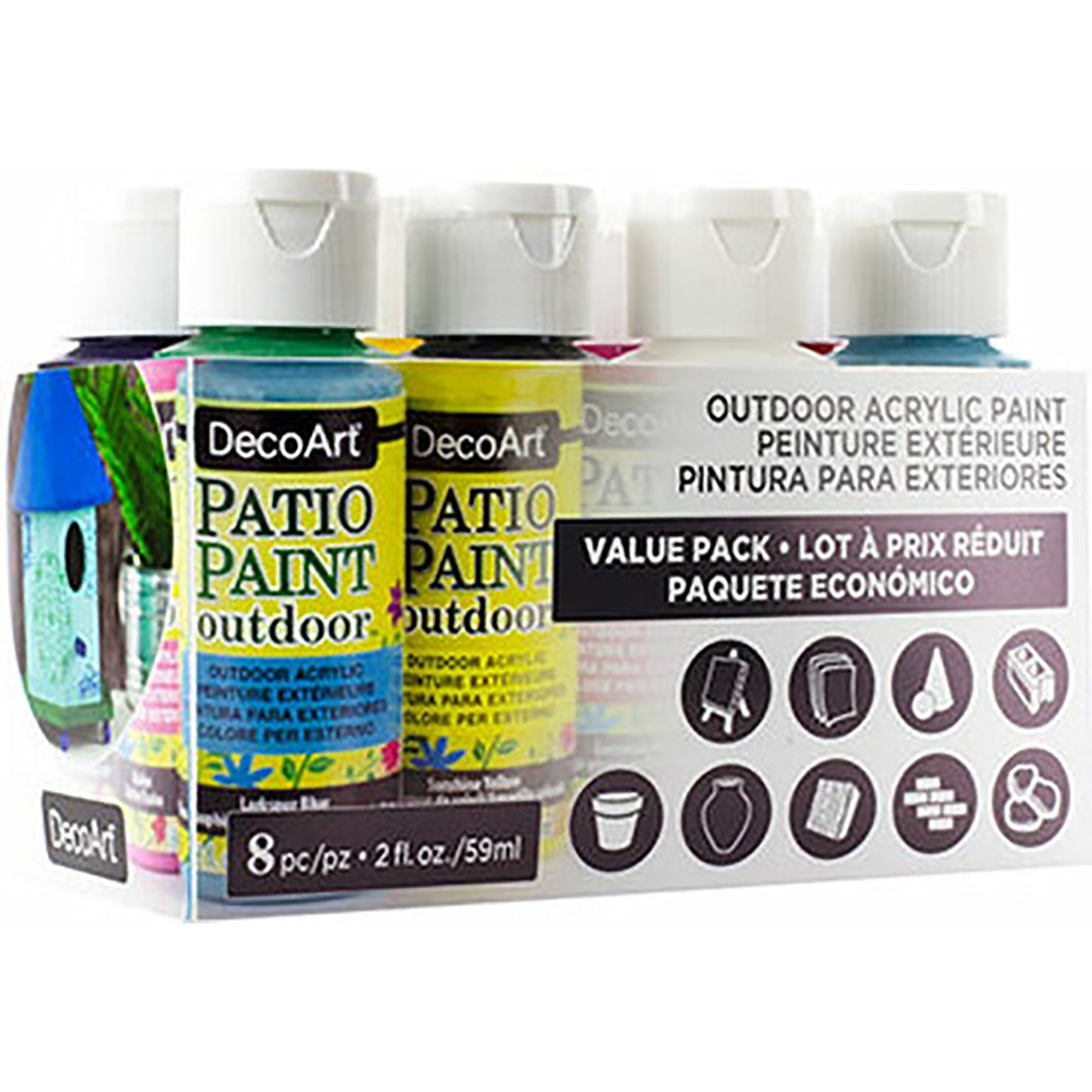 8 Colour Patio Paint Pack DASK425