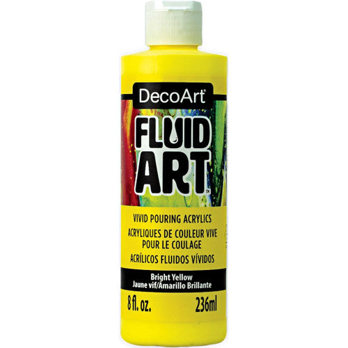 Bright Yellow Ready to Pour Fluid Art Multi Surface 8oz DFA08