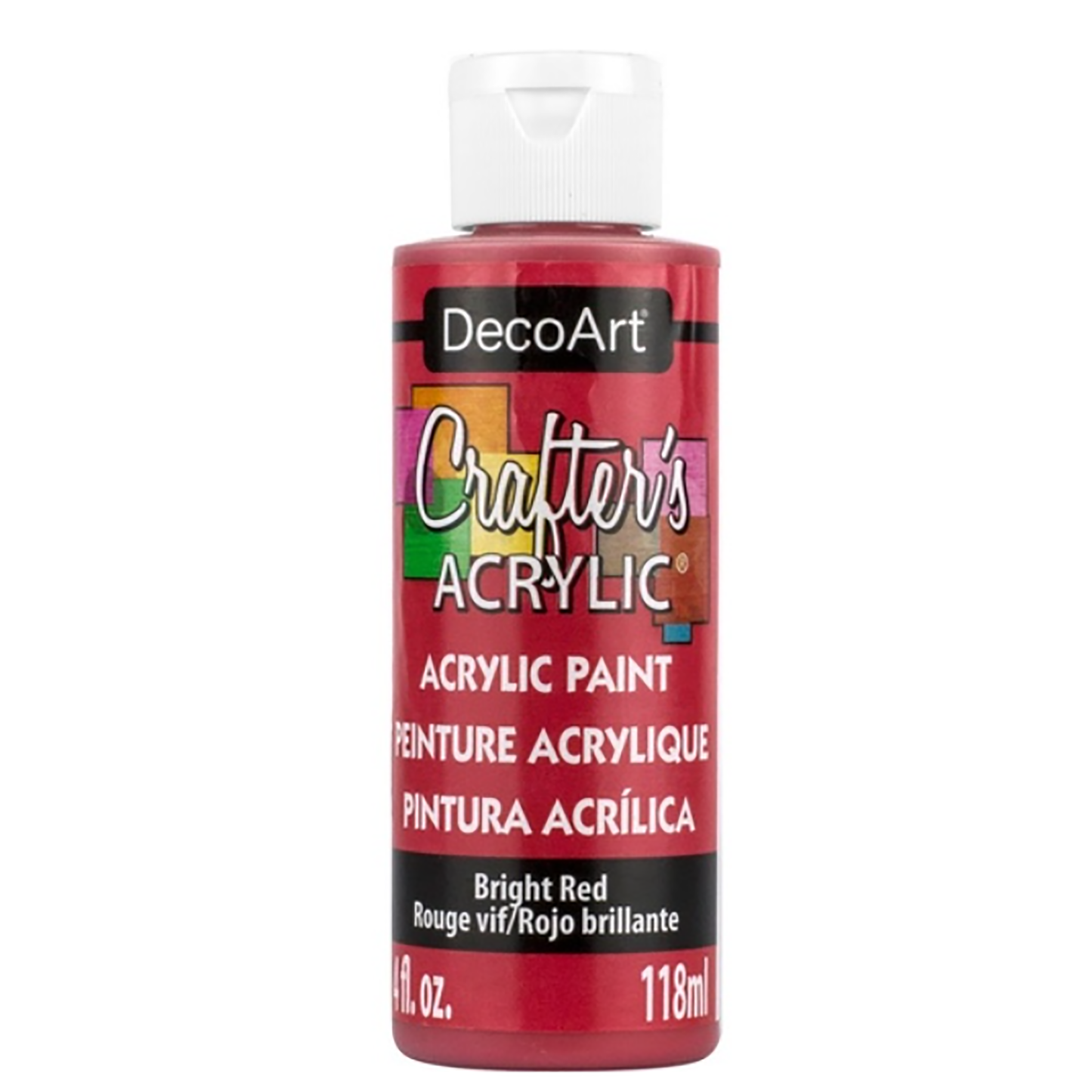 Large 8oz Crafters Acrylic Bright Red DCA22