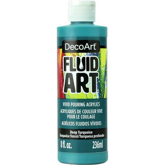 Deep Turquoise Ready to Pour Fluid Art Multi Surface 8oz DFA14