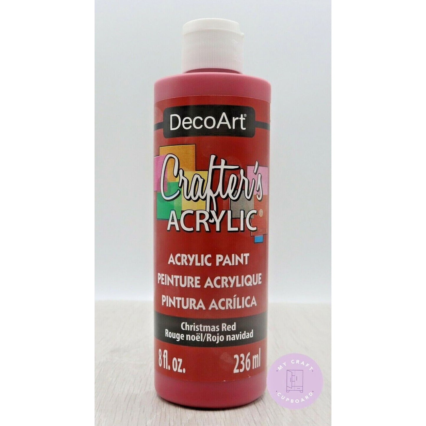 Large 8oz Crafters Acrylic Christmas Red DCA20