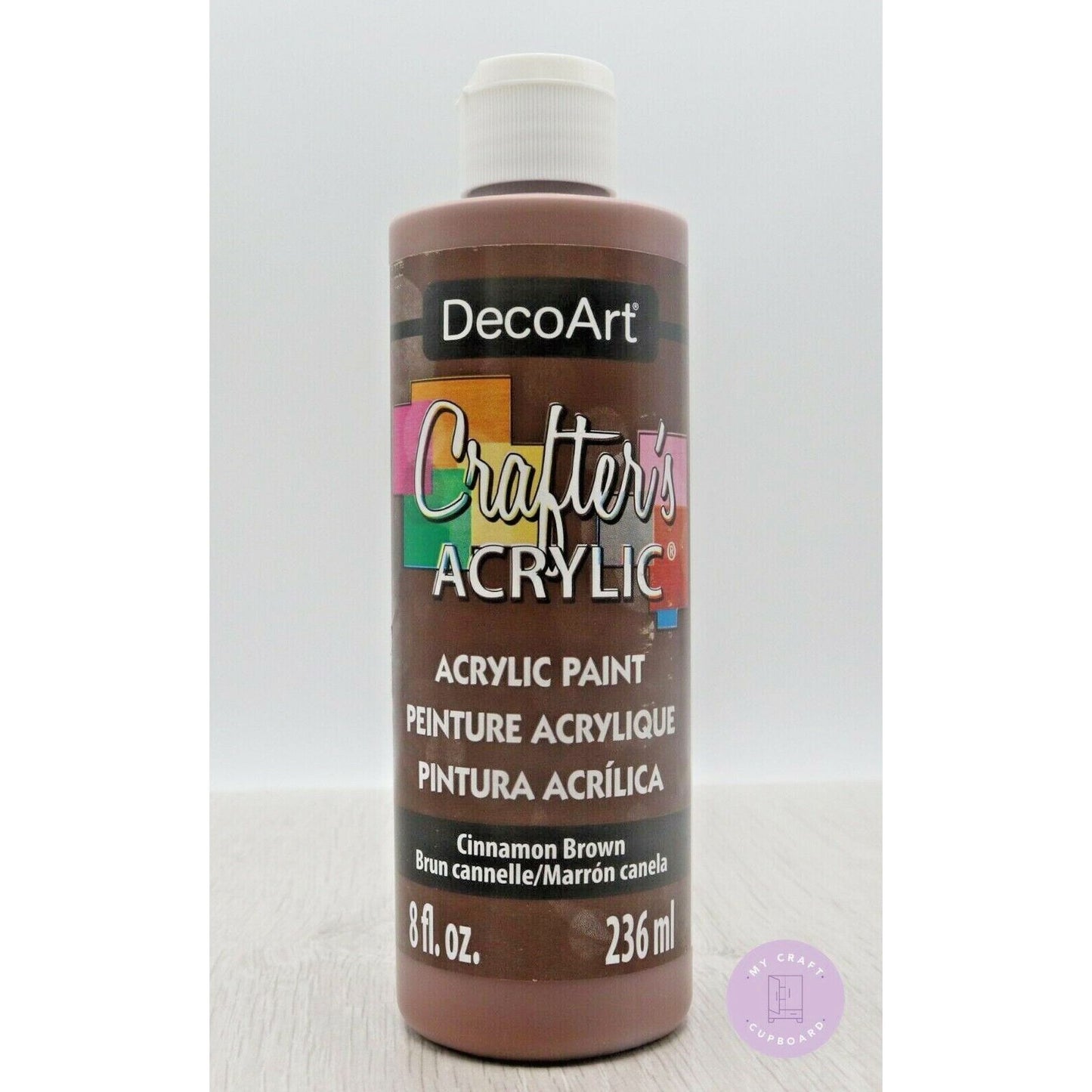 Large 8oz Crafters Acrylic Cinnamon Brown DCA12