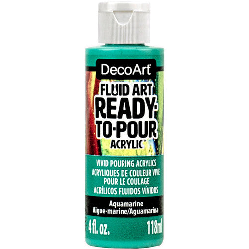 Aquamarine Ready to Pour Fluid Art Multi Surface 8oz DFA10