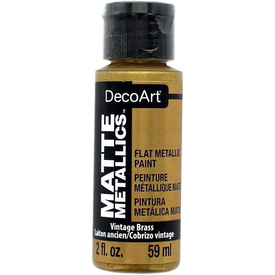 DecoArt Americana Matte Metallics Vintage Brass 2oz 59ml bottle