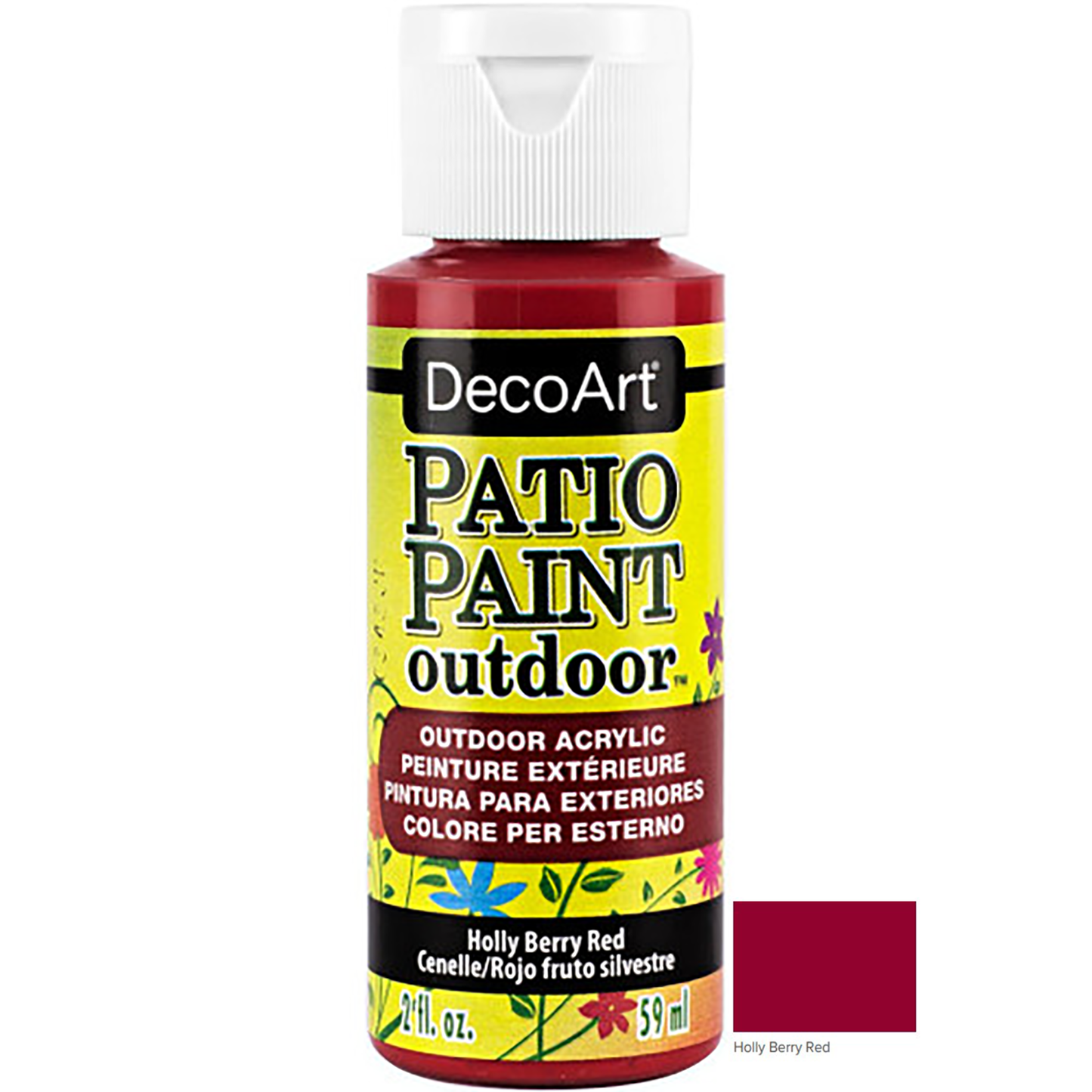 Holly Berry Red 2oz Patio Outdoor Paint DCP43