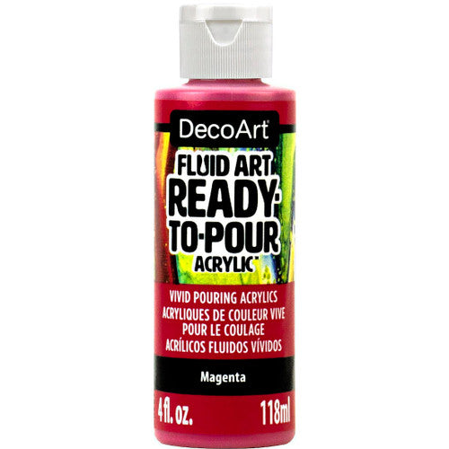 Magenta Ready to Pour Fluid Art Multi Surface 8oz DFA04