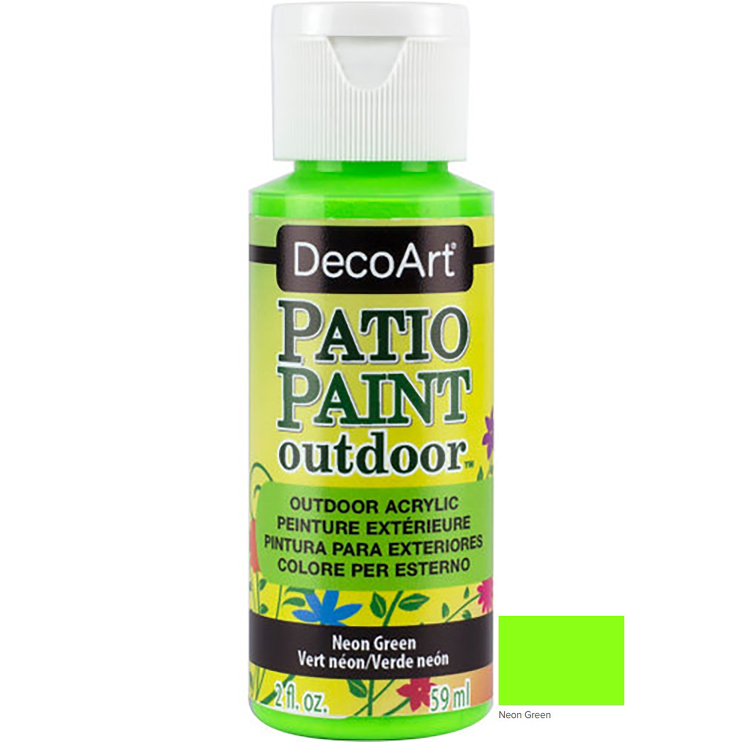 Neon Green 2oz Patio Outdoor Paint DCP86