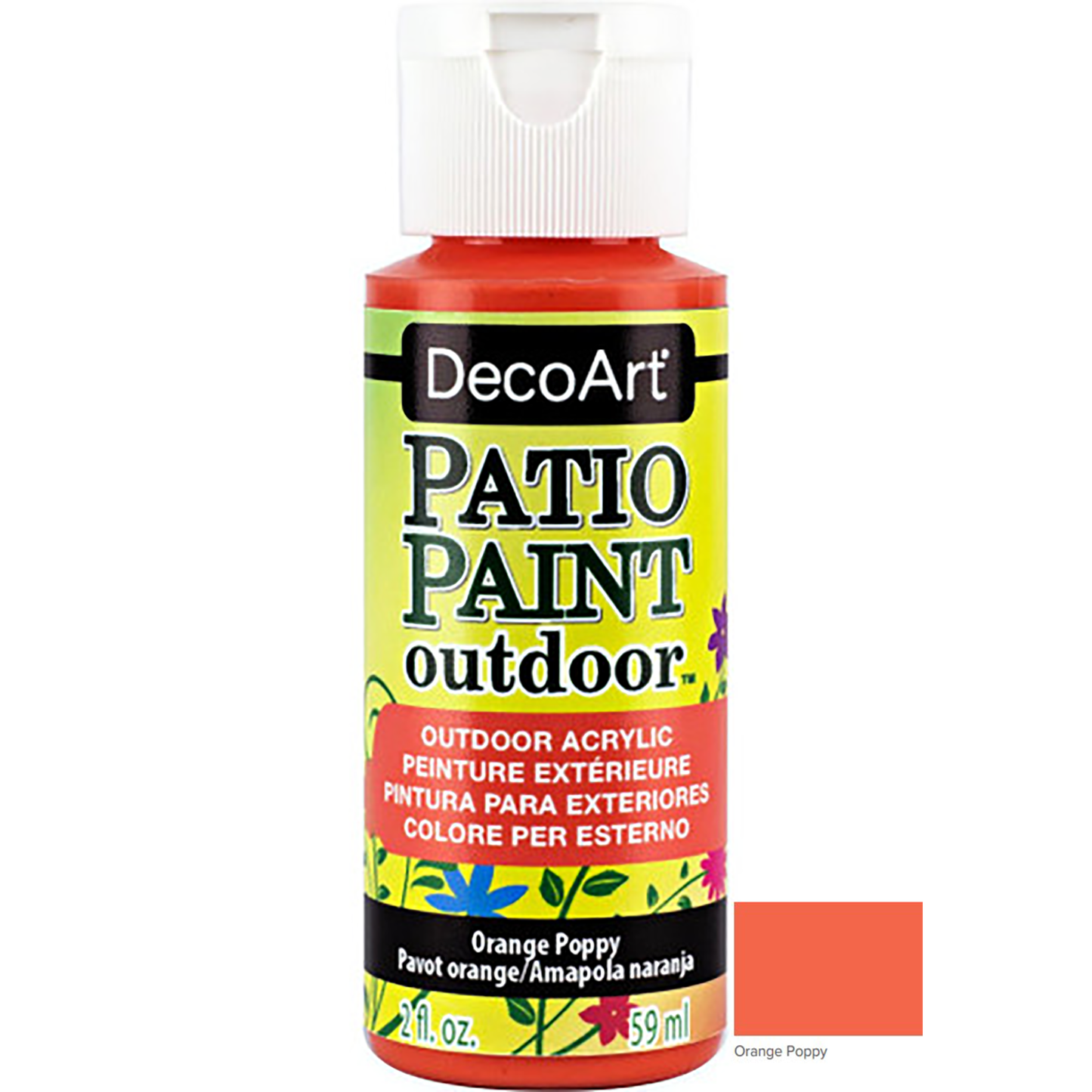 Orange Poppy 2oz Patio Outdoor Paint DCP82