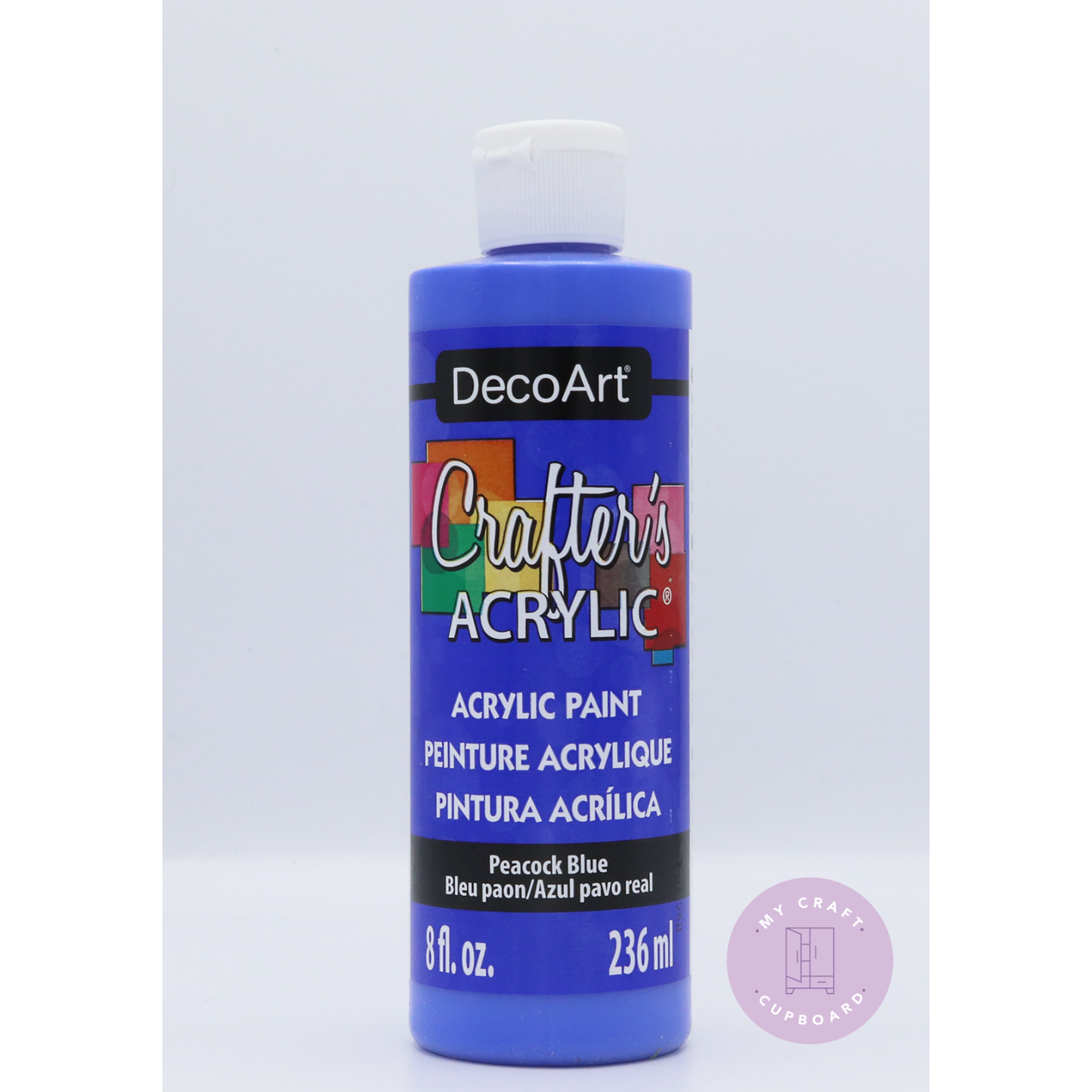 Large 8oz Crafters Acrylic Peacock Blue DCA80