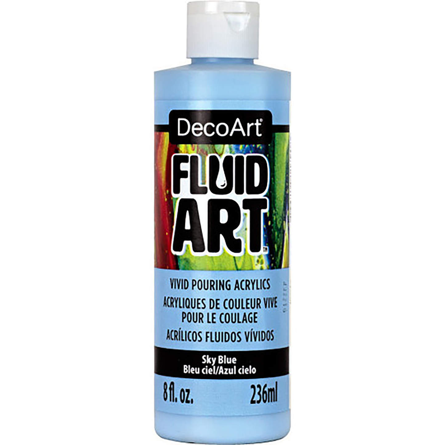 Sky Blue Ready to Pour Fluid Art Multi Surface 8oz DFA12