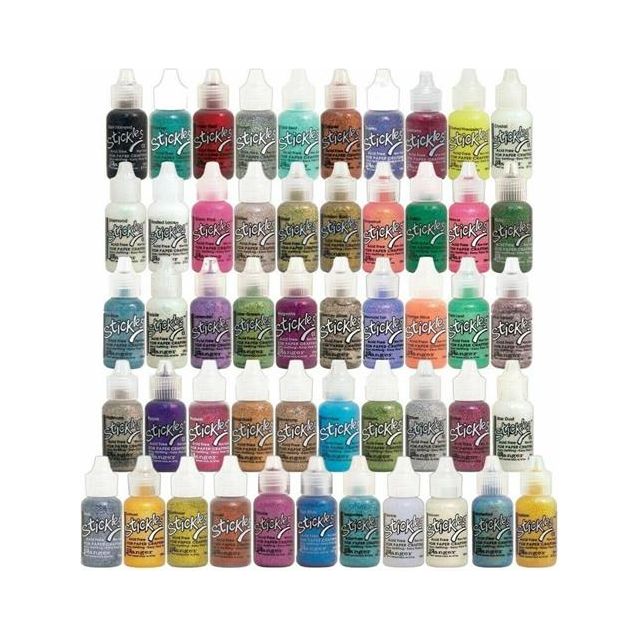 Ranger Stickles Glitter Glue 0.5floz 18ml 51 Colours Easy Flow Tip Craft Glitter