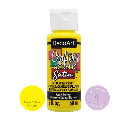 Sunny Yellow Satin 2oz DCAS07 Crafters Acrylic