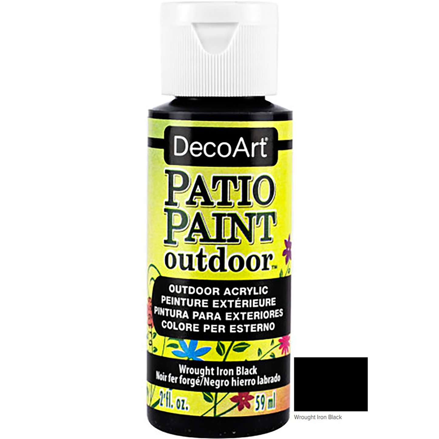 Wrought Iron Black 2oz Patio Outdoor Paint DCP21