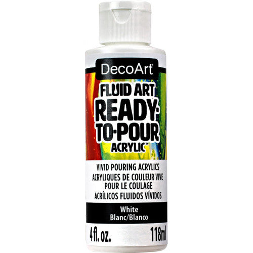 White Ready to Pour Fluid Art Multi Surface 8oz DFA01