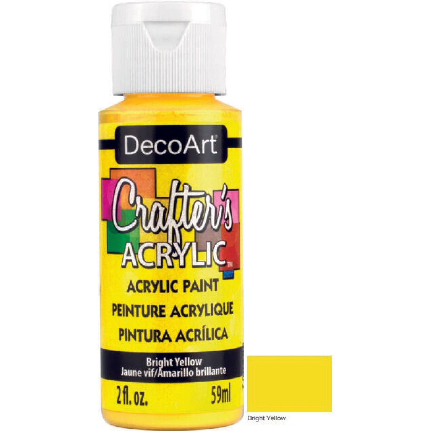 Bright Yellow 2oz Crafters Acrylic DCA49